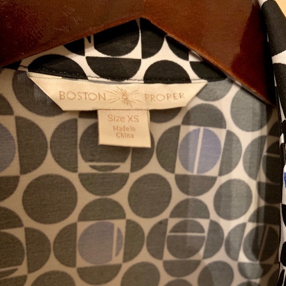 Boston Proper Hexagon Geo Wrap Dress XS - Picture 4 of 6